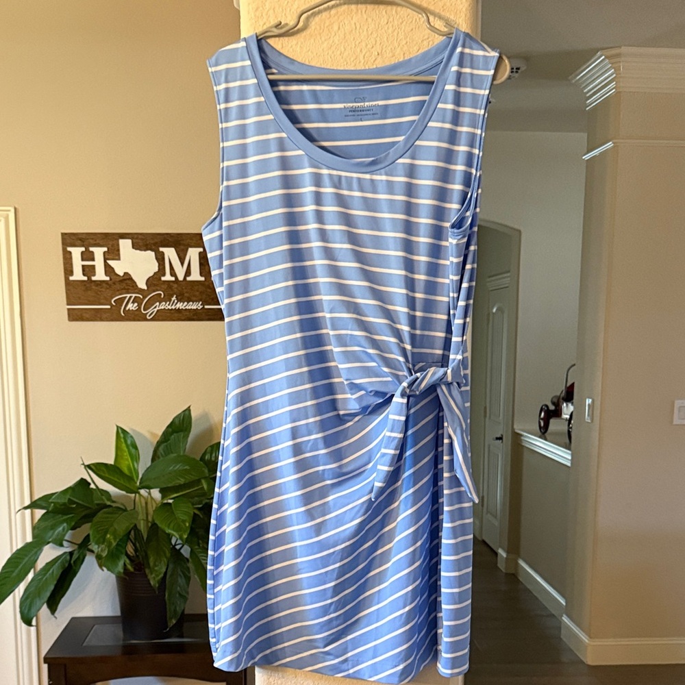 Vineyard Vines Blue and White Striped Dress